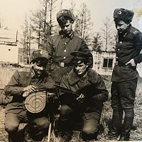 л-т. Гусак с подчиненными на стрельбище